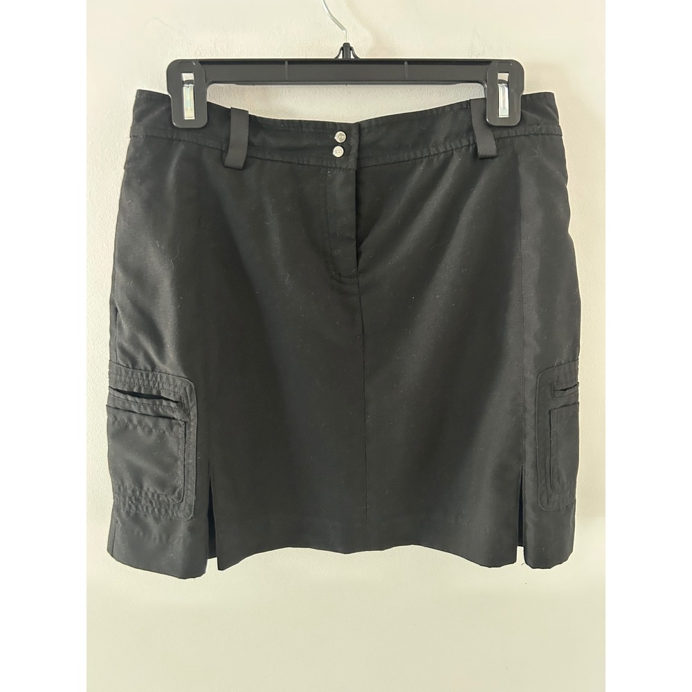 IZOD PerformX Black Cargo Skort Womens Size 2 Active Golf Tennis Mini Skirt